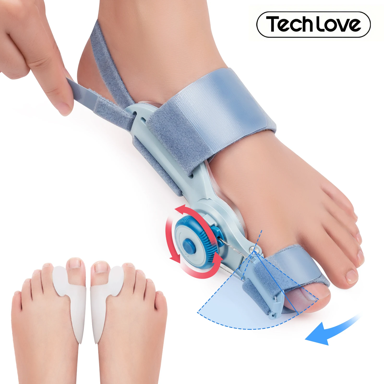 Bunion Corrector for Man and Women Big Toe, Adjustable Bunion Splint for Bunion, Orthopedic Toe Straightener with Anti-slip Heel