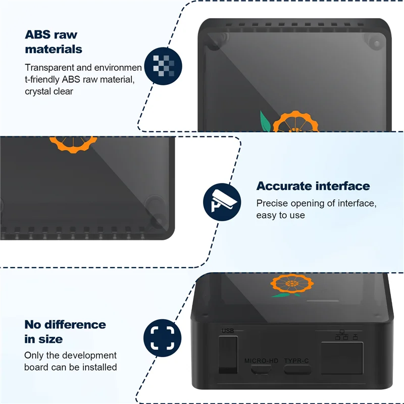 

AY14 — черный корпус из АБС-пластика Orange Pi Zero 2, не может удерживать плату расширения вместе, можно установить только плату разработки