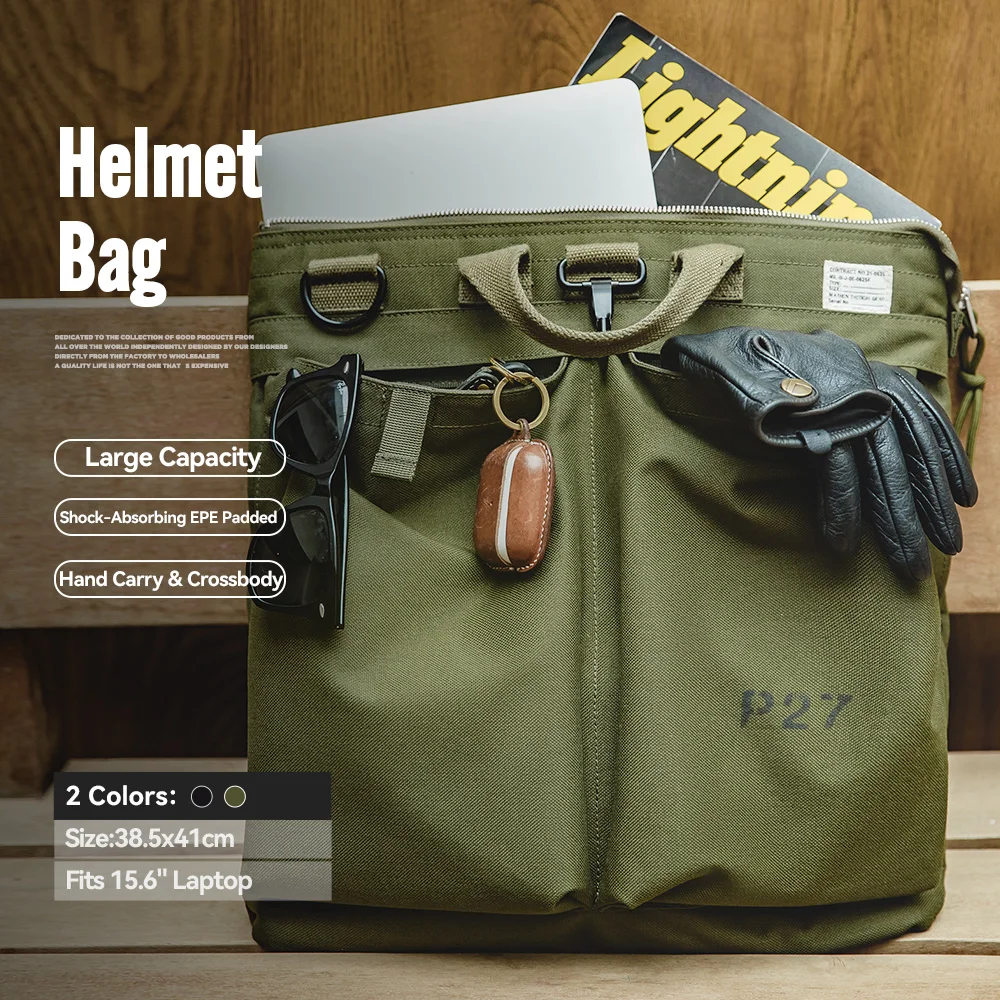 

Маden Мужской Тактический АксессуарныйHelmet Carry Bag с Мульти-карманами, Рюкзаки для Путешествий с Компьютером, Laptop Hand Bag, Однополосный Рюкзак с Застежкой