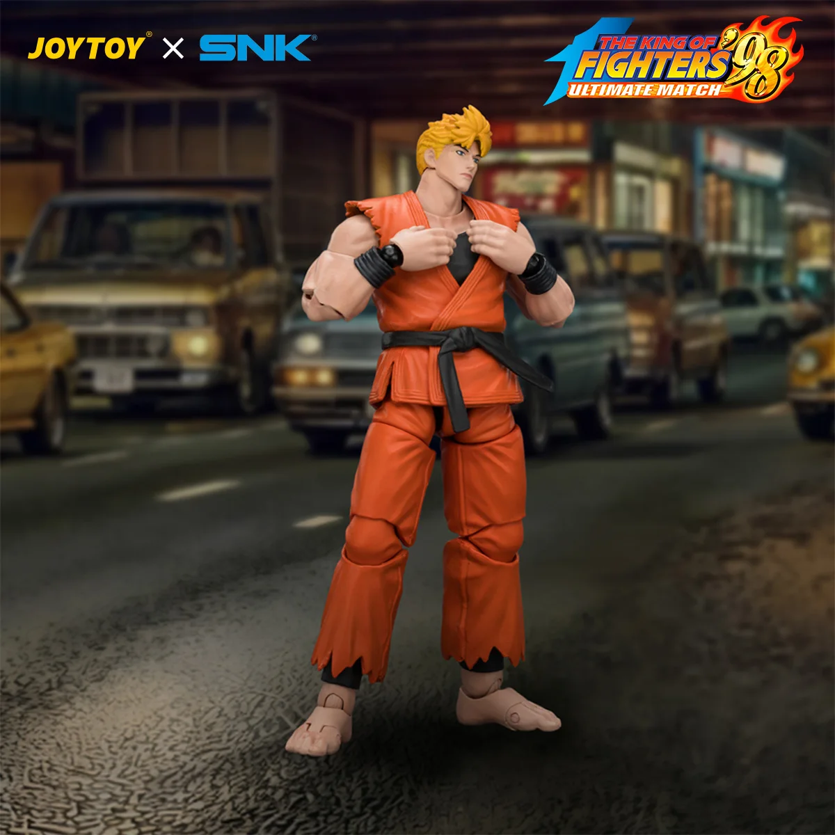 

JOYTOY SNK KOF 98UM Ryo Sakazaki 1/18 Articulated Action Figure The King of Fighters Game Collectible Model Toy & Effect Parts