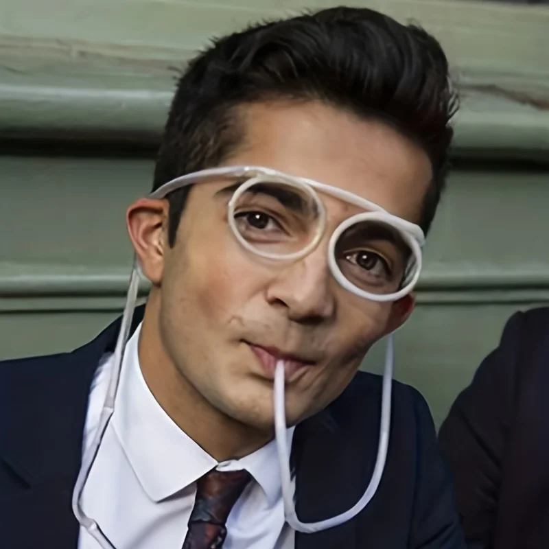 1/8pcs Creative Straw Glasses Funny Flexible Drinking Tube Novelty Entertainment Supplies Photo Props For Holiday Birthday Party