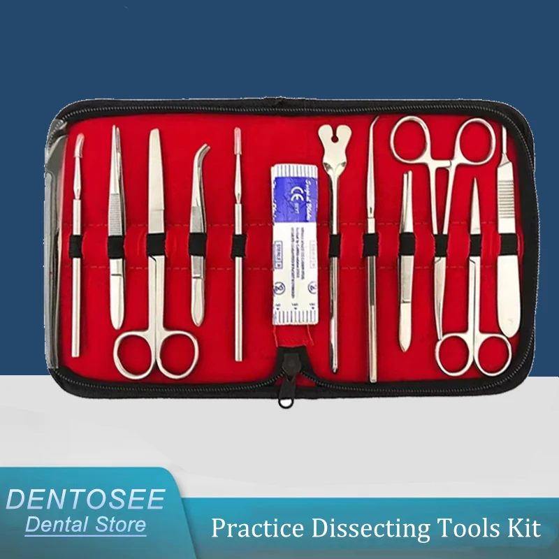 

22PCS Dental Surgical Kit Premium Stainless Steel Suture Practice Set for Medical Students & Training Professionals