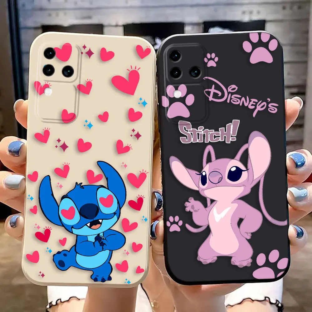 Happy Disney Stitch Engel Abdeckung Telefon Fall für vivo v30 v30e v29 v29e v27 v27e v25 v23 v23e v21 v21e v20 se v17 v15 Fall Funda