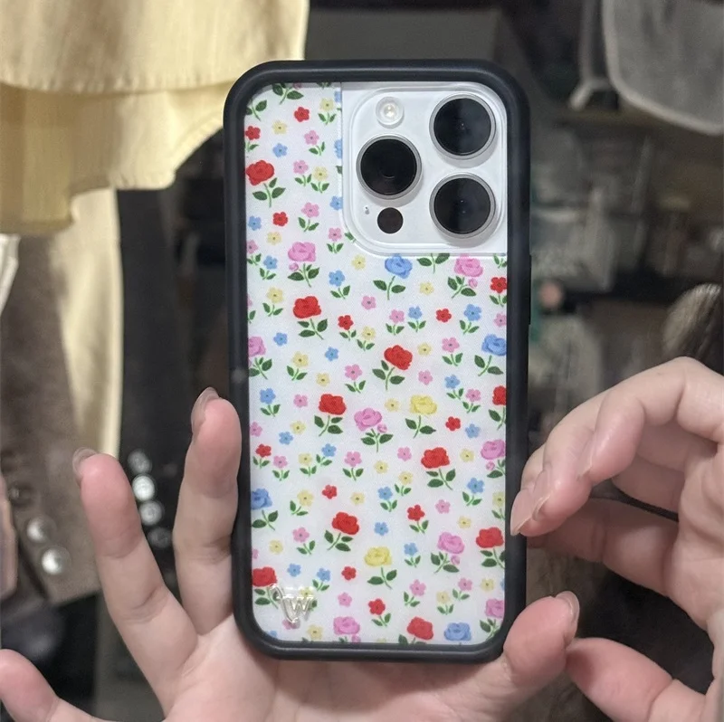 

Wildflower 3D Prairie pink Rose Floral flower Phone Case for iPhone 12 13 14 15 16 17 Pro Max Plus flower shockproof wf Cover ﻿﻿