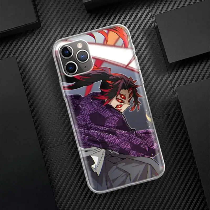 Coque de téléphone Demon Slayer Kibutsuji Muzan, coque souple pour Apple iPhone 16, 15, 14, 13, 12, 11 Pro Max, XS, Poly X, 7 Plus, 8 Plus SE