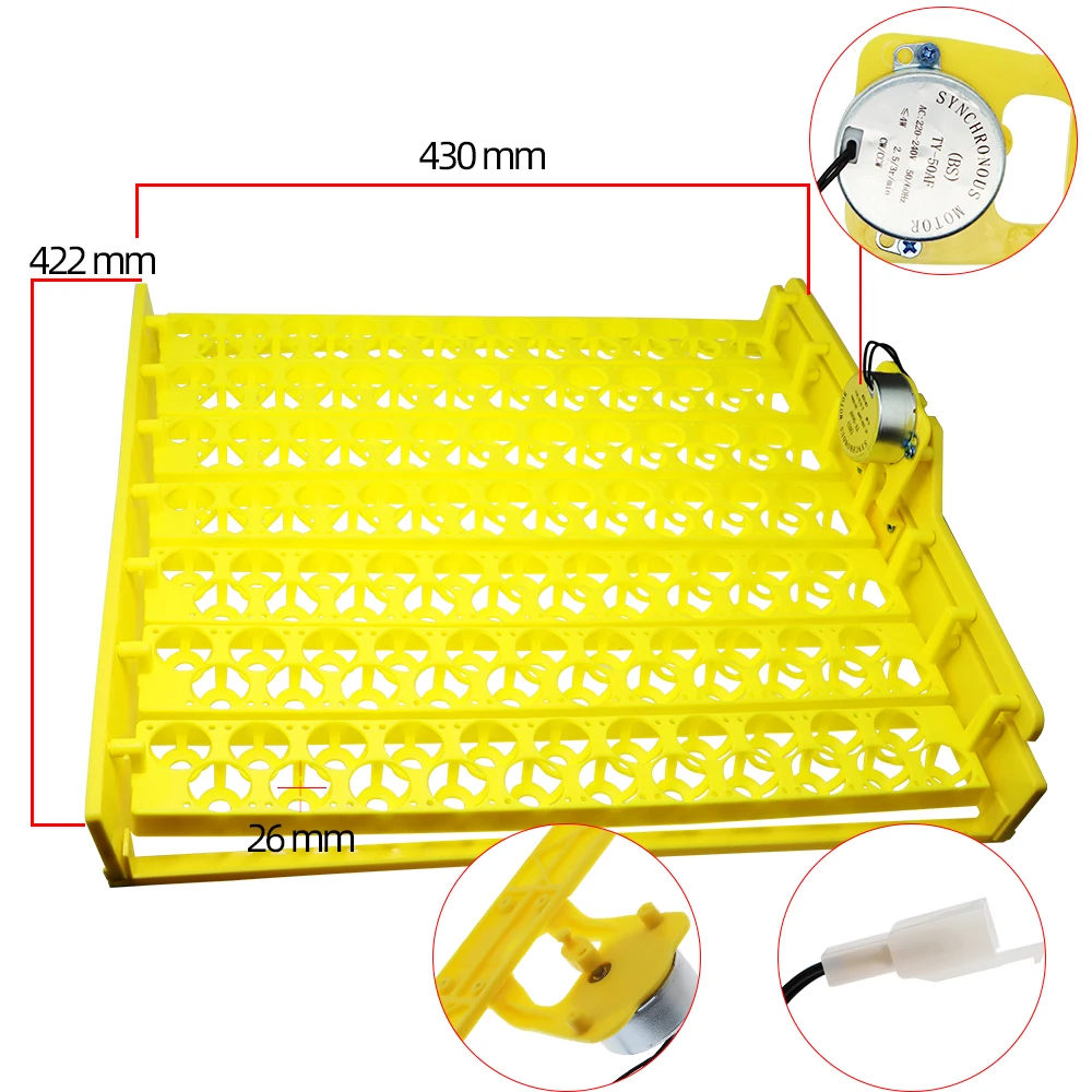 Automatic Turning Incubator Egg Tray Hollowed Breathable 154 Egg Trays Hatching Machine Bird Duck Eggs Frome Home Laboratory