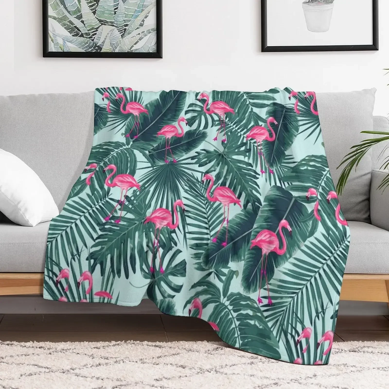 

tropic abstract flamingo Throw Blanket Decorative Beds Large bed plaid Blankets