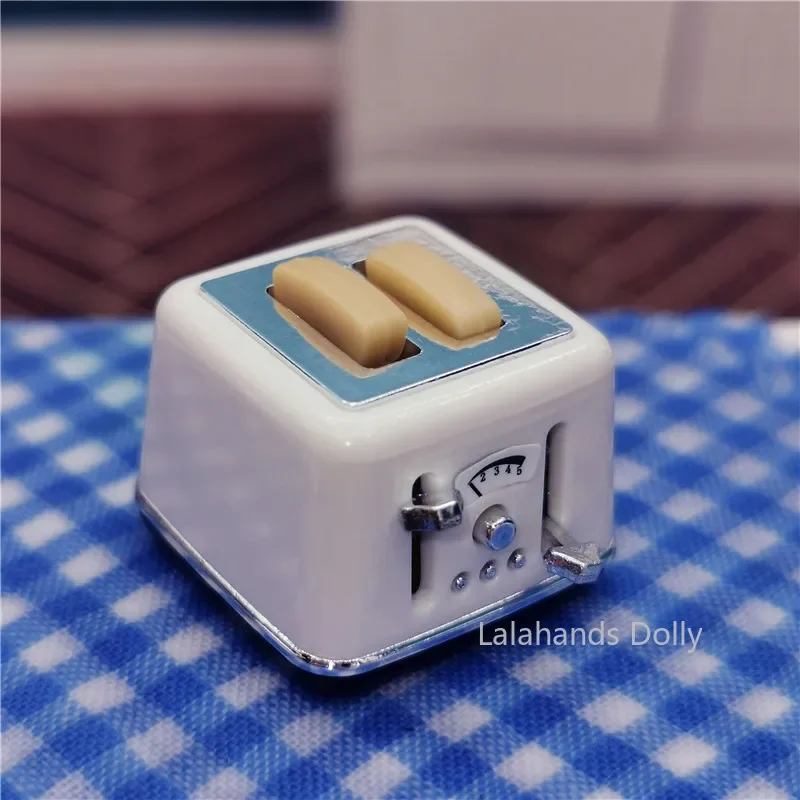 1:12 بيت الدمية محمصة صغيرة على الطراز الحديث، نموذج غلاية لمطبخ بيت الدمية، ملحقات تزيين أثاث غرفة المعيشة