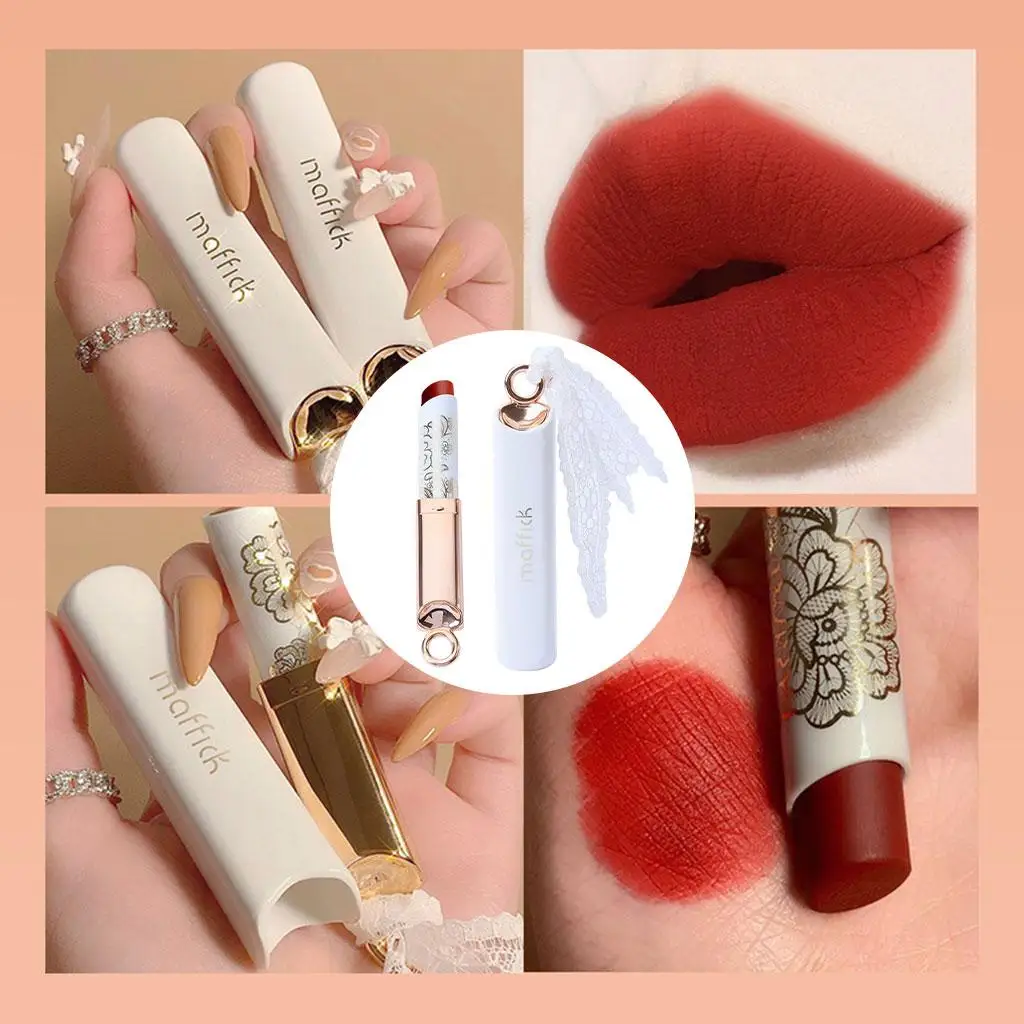 Long Lasting Velvet Lipstick High Pigment Matte Lip Gloss Capsule Makeup Set Moisturizing for Women