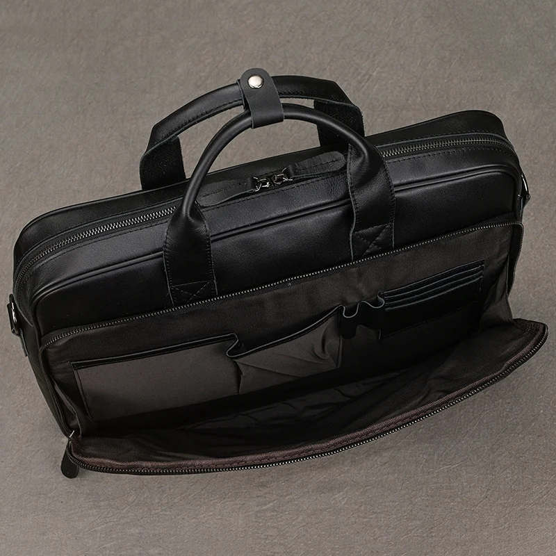 Borsa a tracolla a tracolla in vera pelle di migliore qualità Borsa per laptop da lavoro Borsa a tracolla ufficiale quotidiana da 15,6 16 17 pollici