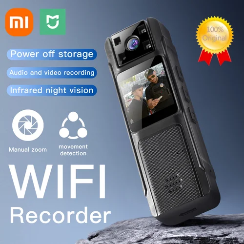 Imagen 1 del producto Xiaomi-cámara de bolsillo A10 con pantalla, grabadora portátil con Clip trasero, visión nocturna infrarroja de alta definición, grabación diaria Vlog