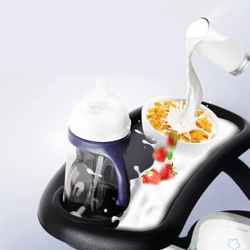 

Stroller Tray with Cup Holder Partition Storage Tray for Pram Pushchair Easy Install Baby Dining Plate Tray