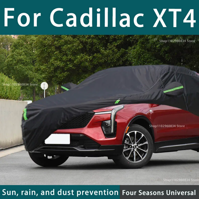 

For Cadillac XT4 210T Full Car Covers Outdoor Uv Sun Protection Dust Rain Snow Protective Car Cover Auto Black Cover