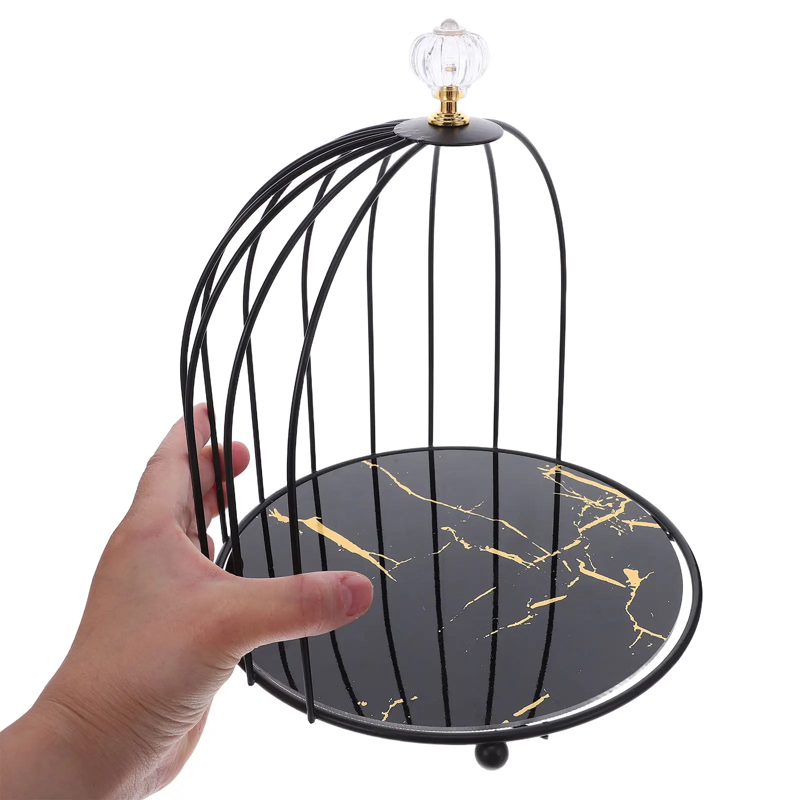 

Sturdy Metal Cake Stand Bowl Birdcage Design Dessert Table Centerpiece Cupcake Tower Pastry Stand Fruit Display Rack Farmhouse