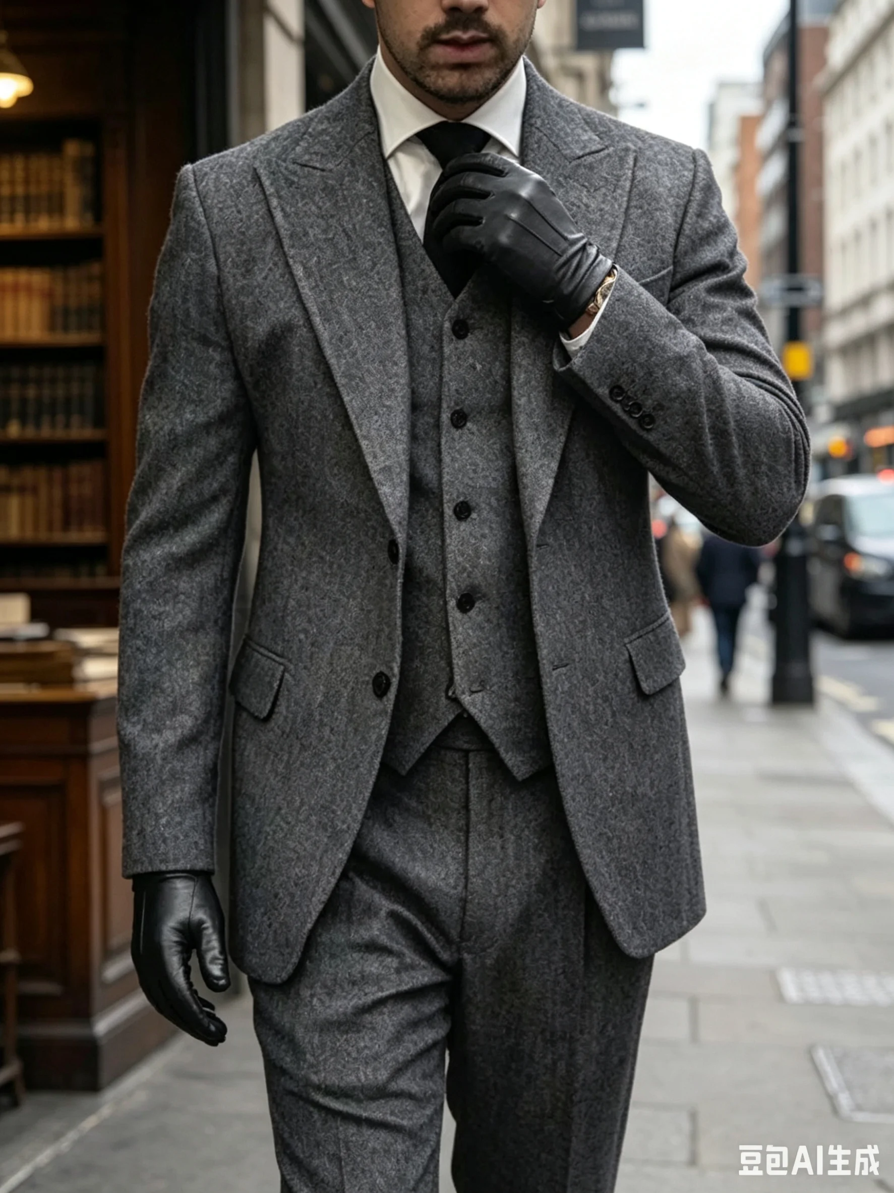 

Formal Mens Retro 3 Pieces Tweed Herringbone Suit Formal Slim Fit Tailcoat Blazer Vest Pants for Wedding Grooms Prom Party