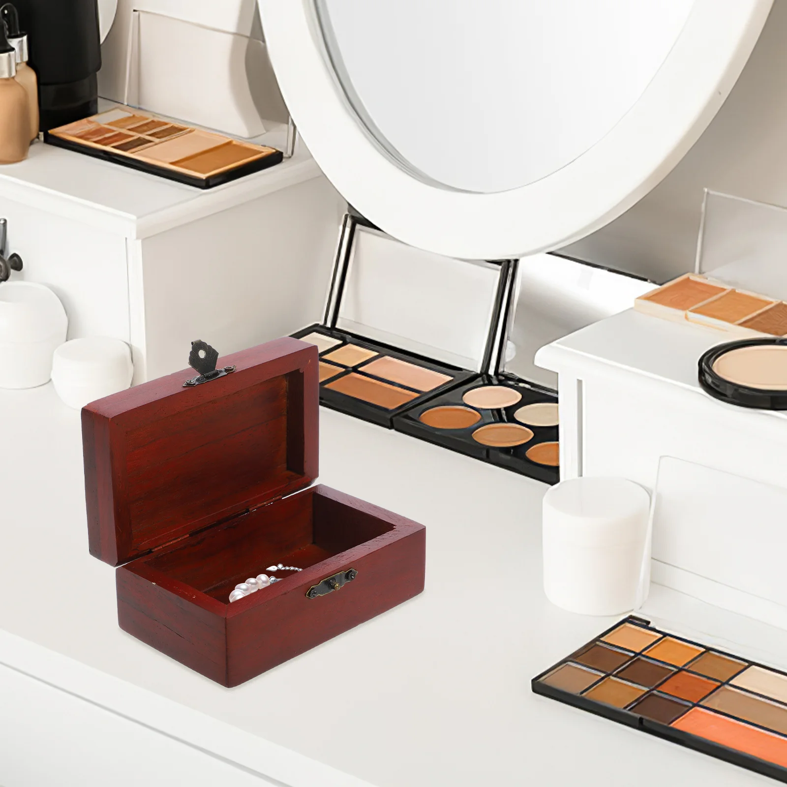 ジュエリーボックスレトロ木製小物ケースリングイヤリングネックレス収納オーガナイザーヴィンテージギフト記念品コンテナ