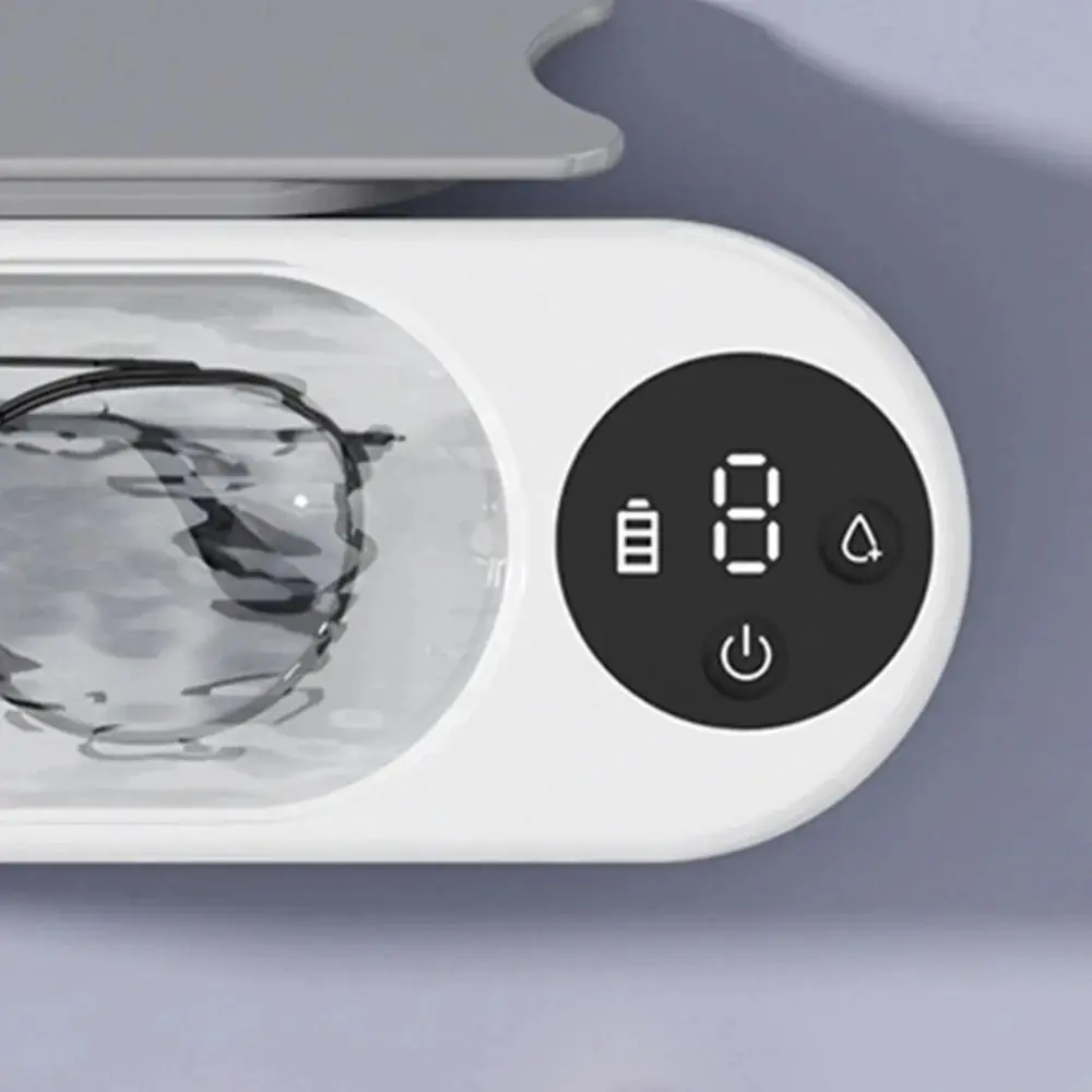Portable Ultrasonic Glasses Cleaner USB Rechargeable Ultrasound Vibration High-Frequency Cleaner Wireless Control