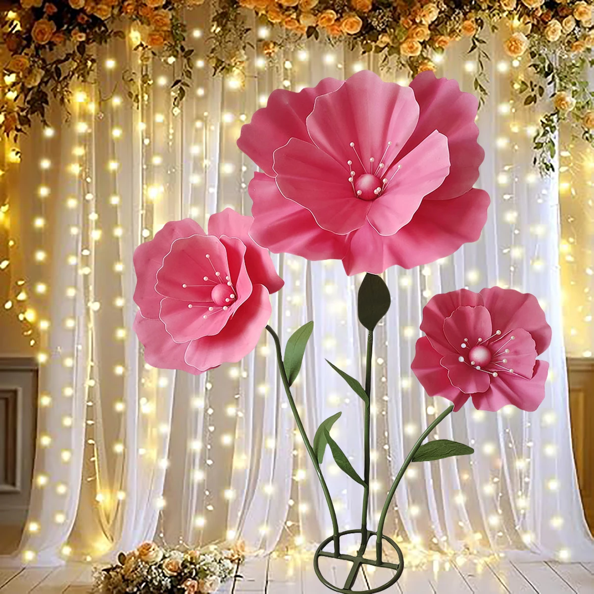 Flores gigantes para decoração, recepção de casamento, aniversário, festa de natal, cenário, decoração, adereços de fotografia, exibição de janela de loja