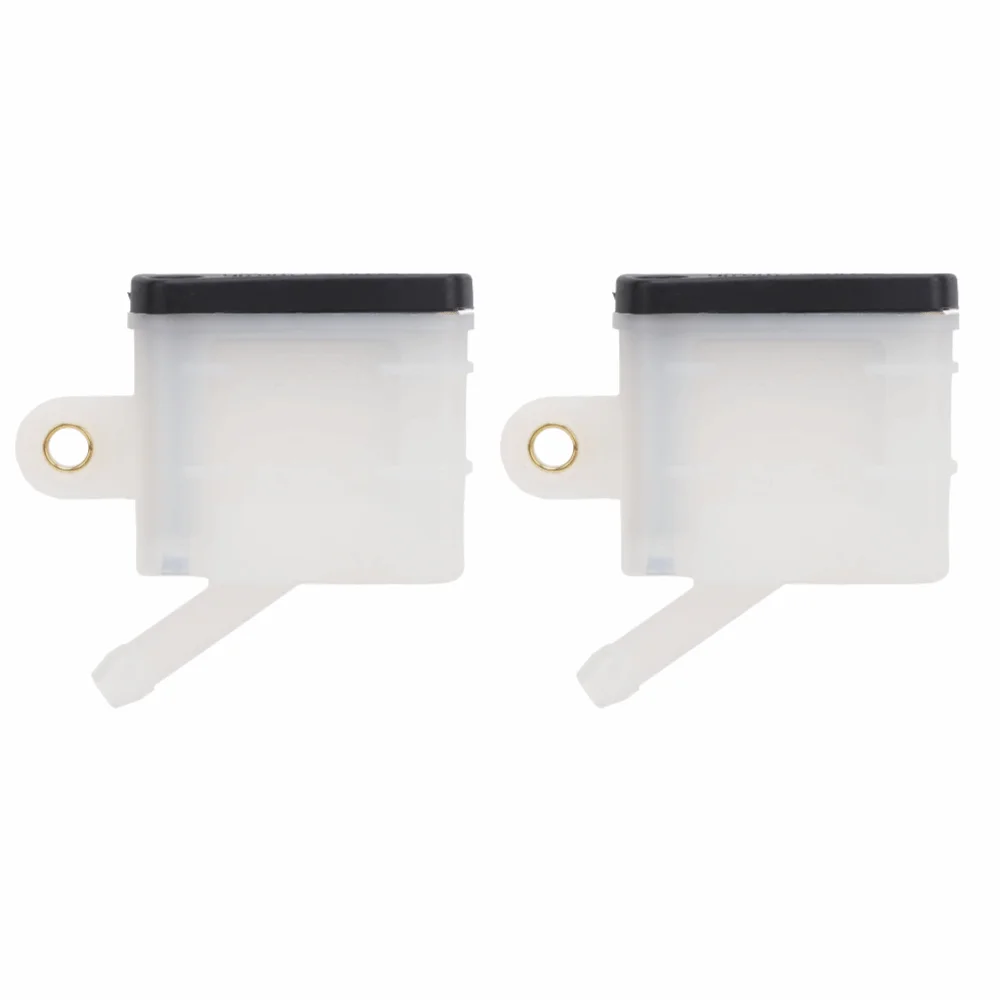 2pcs Square Angled Design Rear Brake Master Cylinder Replacement Part Universal Fit Motorcycle Brake Oil Cup