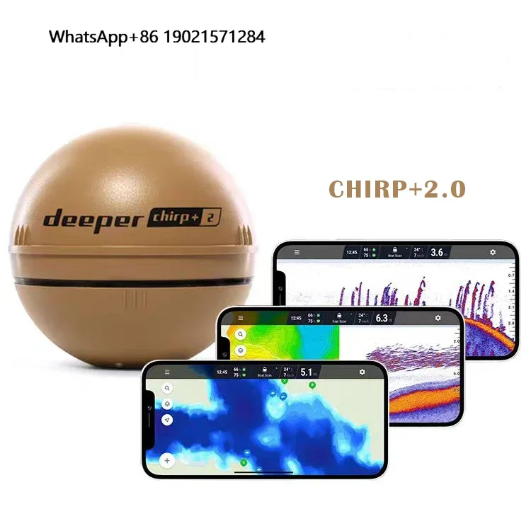 

NEW Deeper Chirp+ 2.0 Portable Sonar f Gps Smart f Baitboat Fishing Finder