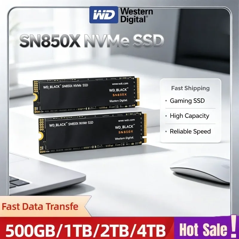 WD BLACK SN850X 4TB M.2 NVMe SSD PCIe 4.0 X4 Internal Solid State Drive High Speed Storage Disk For Desktop Laptop PS5 Upgrade