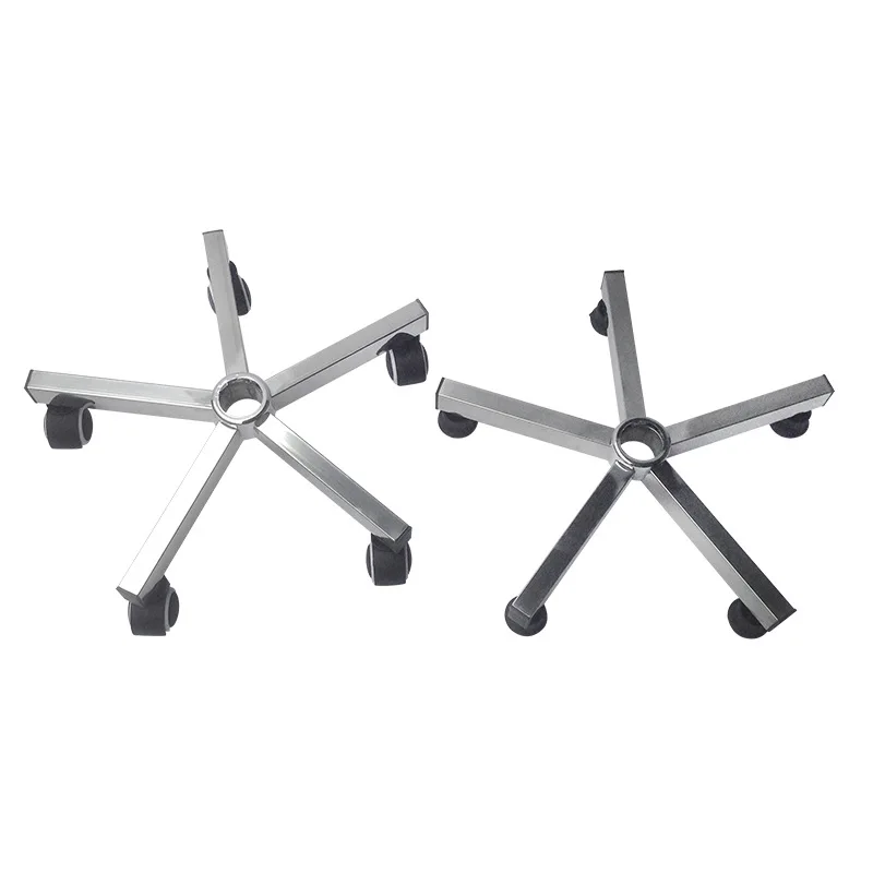 Stainless steel stool legs five-star stool legs with wheels with foot pegs 201 stainless steel