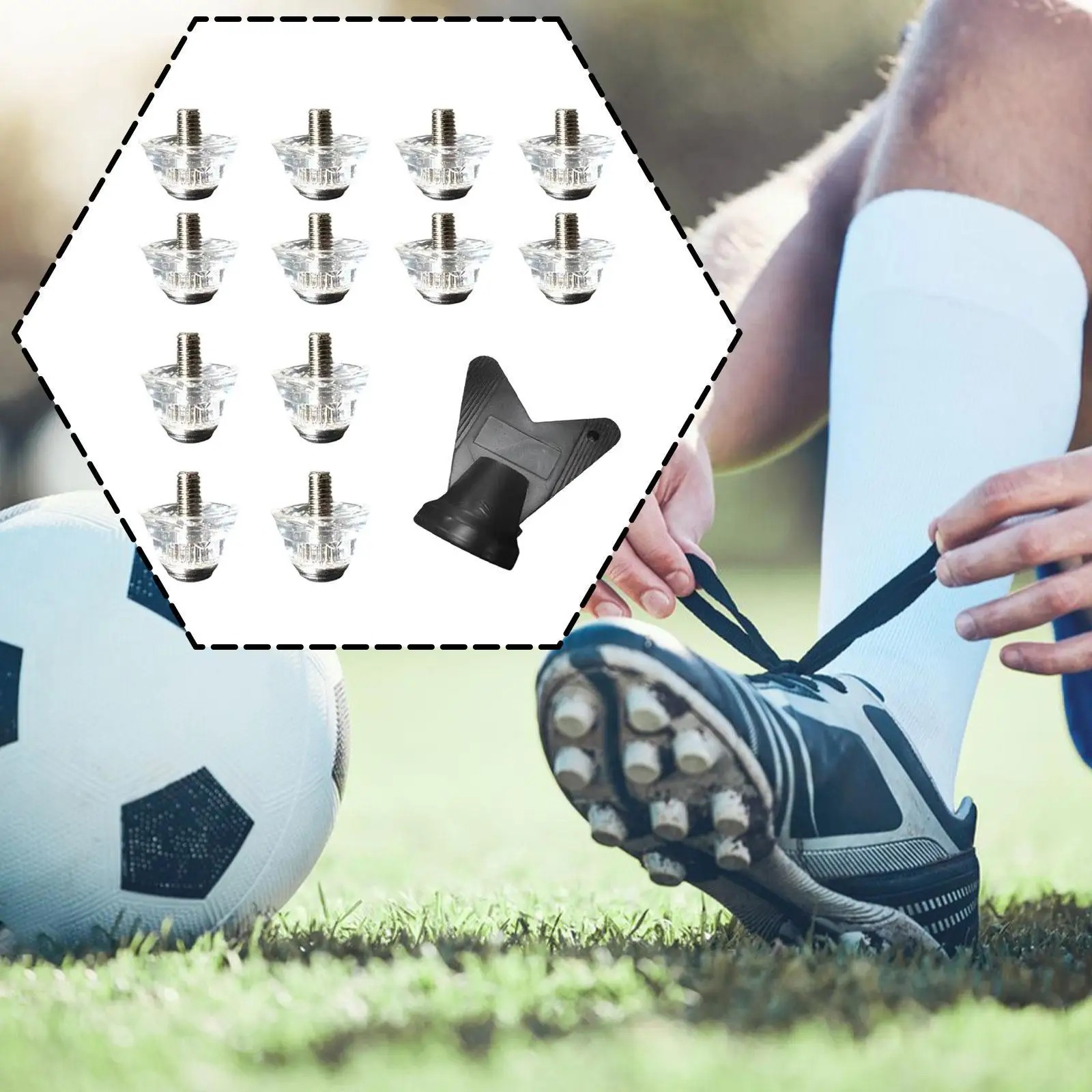 

Football Shoe Spikes Metal Nylon Non Slip Cleats for Soccer Shoes Athletic Turf Field Training