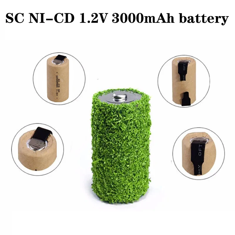 1.2V 3000mah Sub C  Battery Nickel Cadmium Charging Battery with Welded Plates for Electric Screwdriver