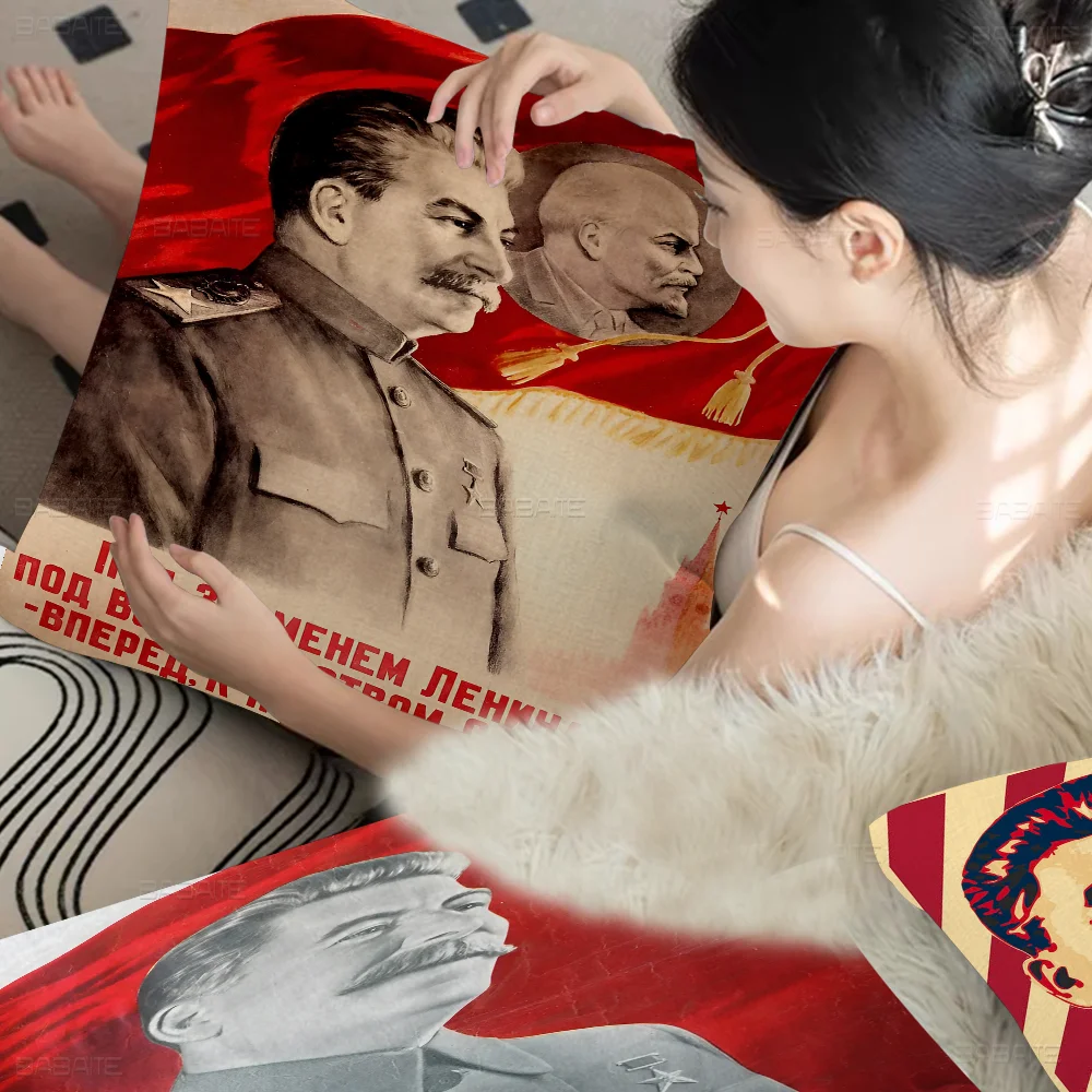 

USSR CCCP Russian Stalin Decorative Room Aesthetics Pillow Case Home Decor Bedroom Sofa Bed Couch Pillow Cover 45x45