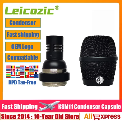 Imagen 1 del producto Cápsula de condensador KSM11, accesorio de microfona compatible con micrófono Original serie Beta SM, pieza de repuesto de sonido claro, parrilla de micrófono