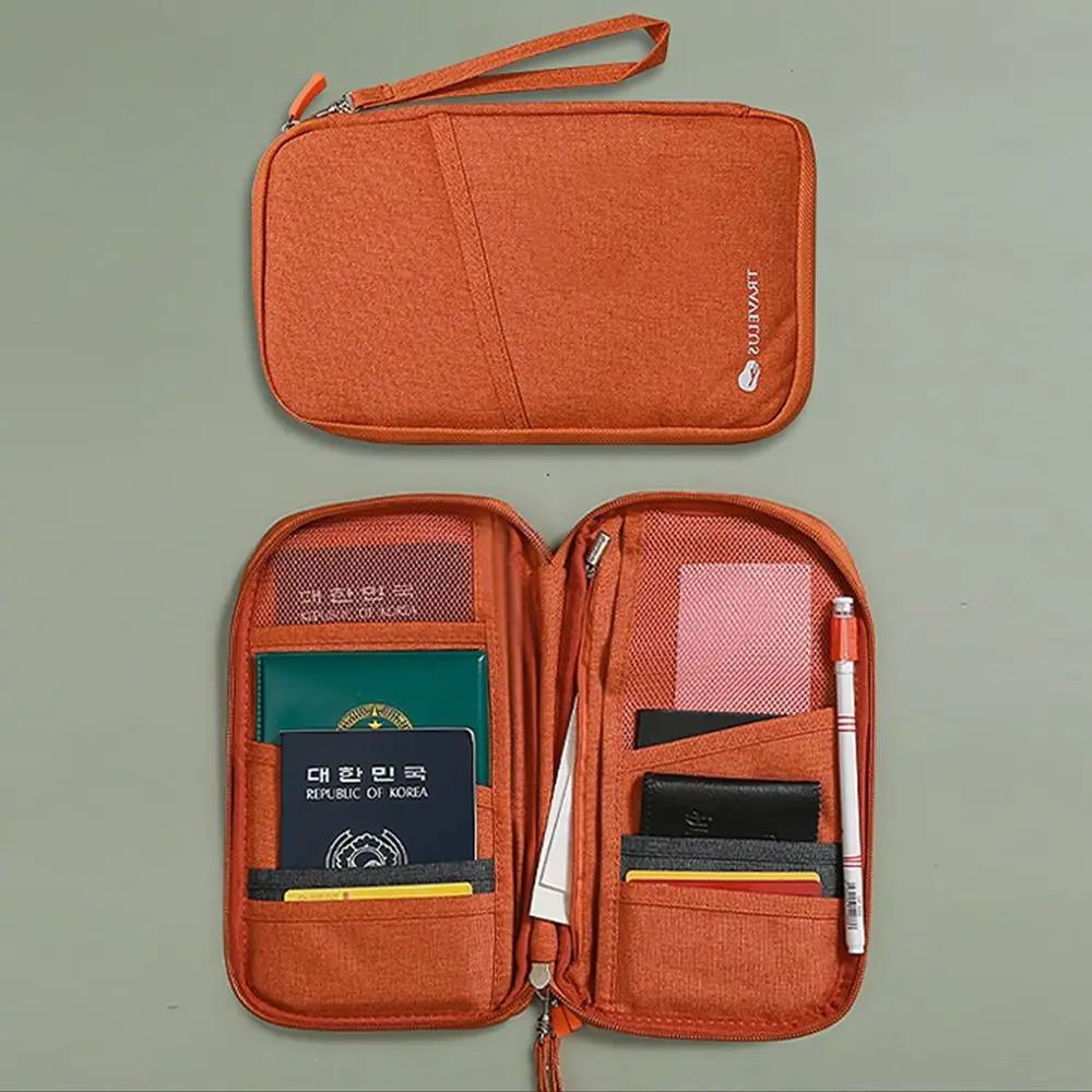 

New Travel Passport Bag Family Airplane Check-in Passport Holder RFID Multi-function Cards Tickets Organizer Unisex