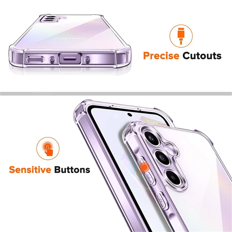 Silicone Case for Samsung Galaxy A35 5G Soft Shockproof Clear Phone Cases Samsung A 35 Cover A35 5G Samsung Galaxy A35 Case