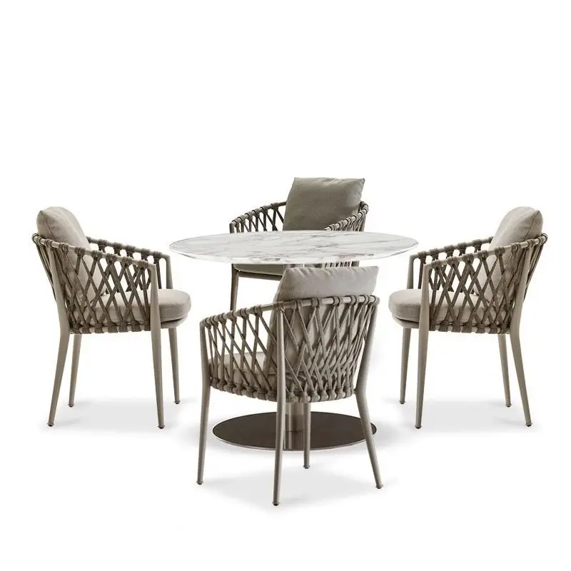 Table and chair combination villa garden courtyard B & B hotel model room furniture leisure dining table