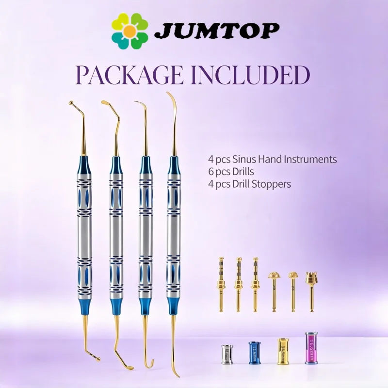 JUMTOP Dental Implant Sinus Lifting Kit Drills Stoppers Elevation Hand Instruments Surgical Tools