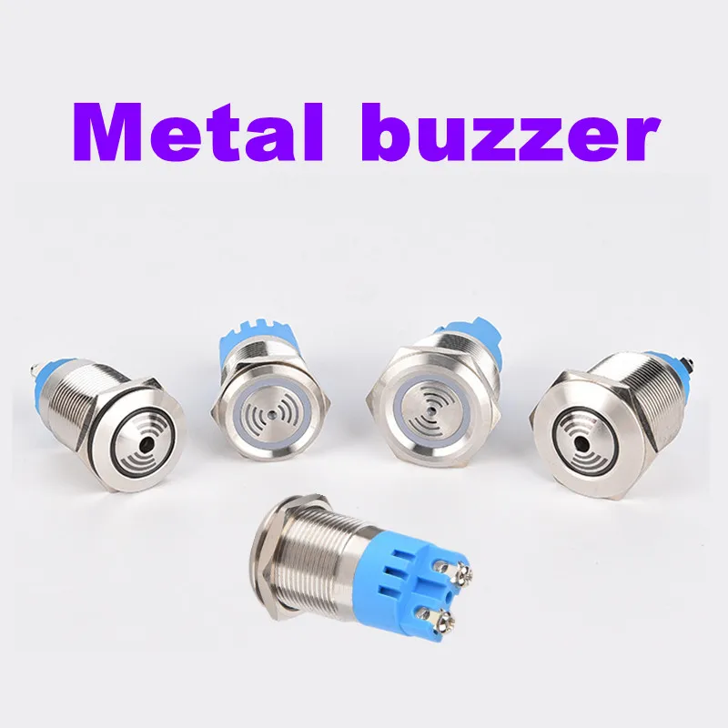 

Metal buzzer 16/19/22MM alarm speaker LED red flashing light intermittent signal light high decibel 12V 24V 220V screw terminals