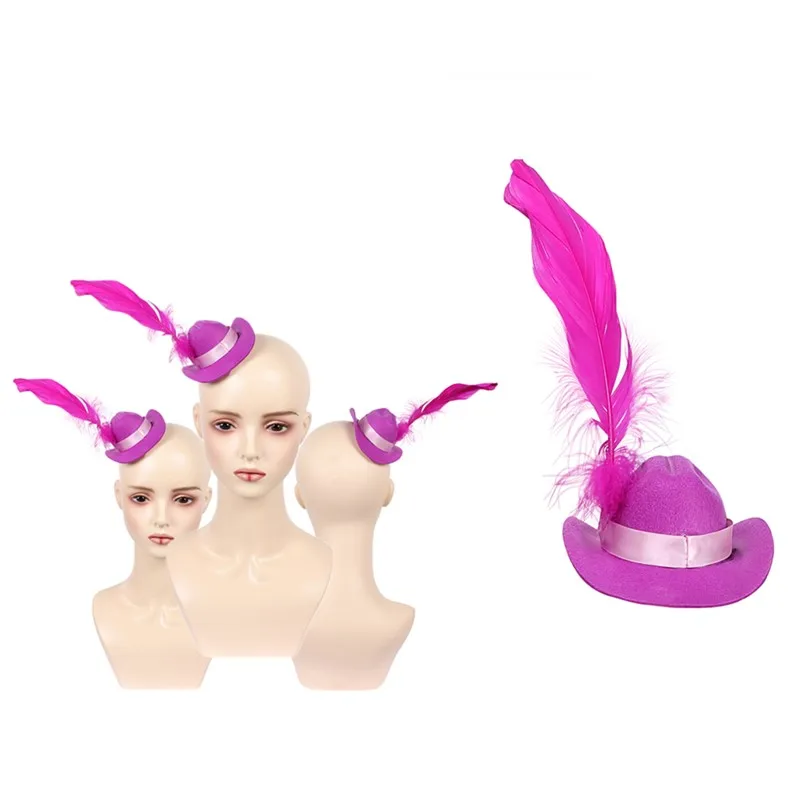 

Angel Cosplay Dust Hat With Feather Cap Cartoon Hotel Fantasia Men Women Halloween Carnival Costume Accessories Headwear Props
