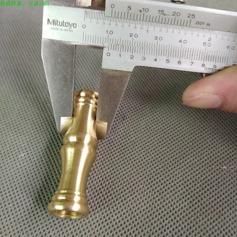 5PCS 15.5X54MM Pure Brass M10 Inner Tooth Bamboo Connector,DIY Lighting Accessories for Floor Lamp Middle Column Connecting Pipe