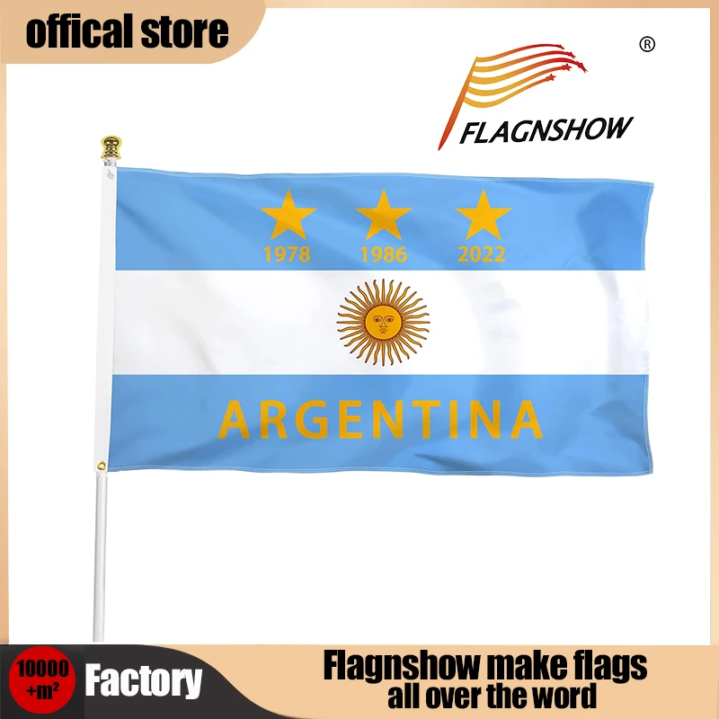 Flagnshow 100% Polyester Argentina Flags
