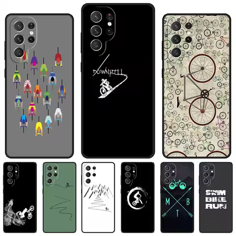 Mountain Bike Cycling Lover phone case For Samsung Galaxy S24 S23 S22 Ultra Note 10 20 Plus S8 S9 S10 S20 S21 FE Cover