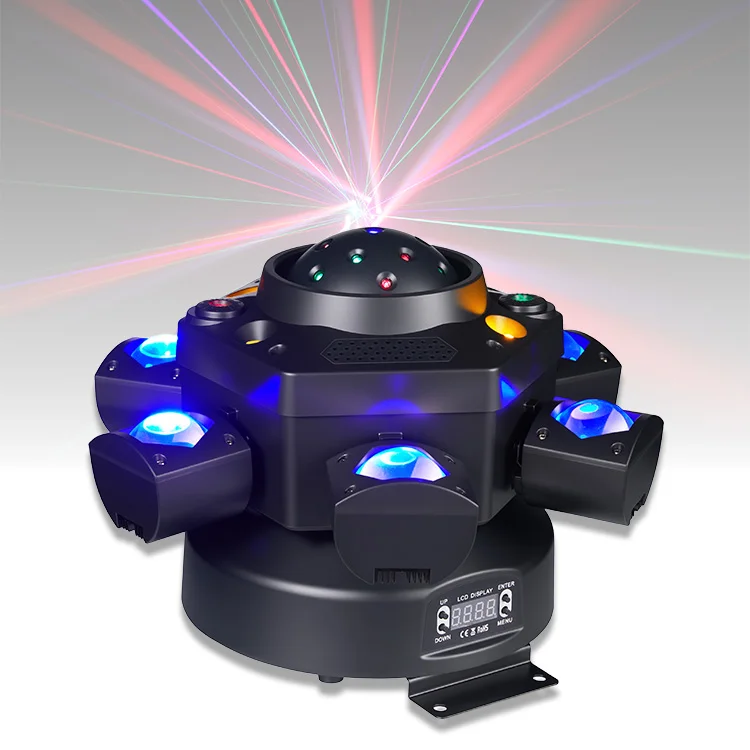 

Профессиональные полноцветные светодиодные вращающиеся головные прожекторы RGBW для сцены, дискотек, свадеб, мероприятий и KTV, корпус из ПВХ