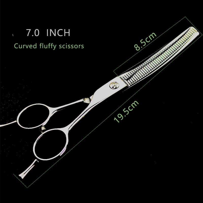 Pet Scissors, Dog Beauty, Teddy Trimming, 7-inch Double Tailed Thinning Bent Teeth Clipper, Home Learning, Bent Pong, Natural