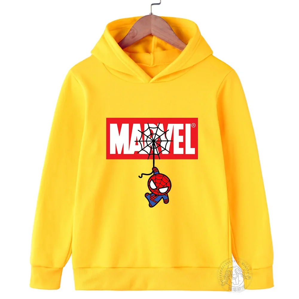 Spider-Man Kids Hoodie Kids Girls Clothing Fashionable Baby Boy Clothes Fall Warm Sports Tops Spring Back-to-School Season Gifts