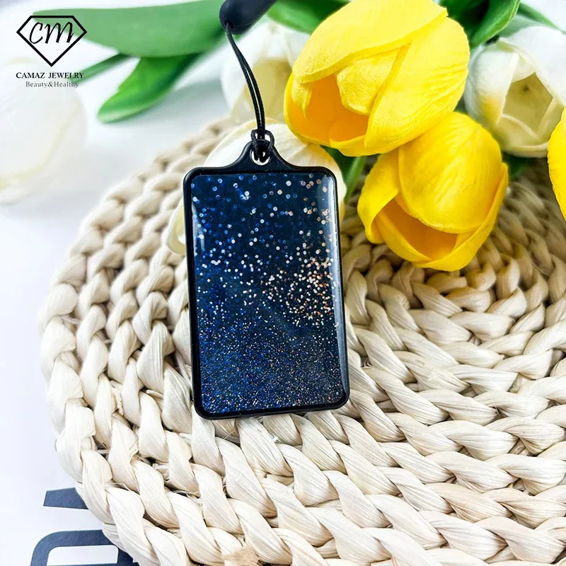 

1pcs V10 New Arrival Iones Tarjeta cuantica V9.0 Card With ionized Rope Necklace Chain Nume Card
