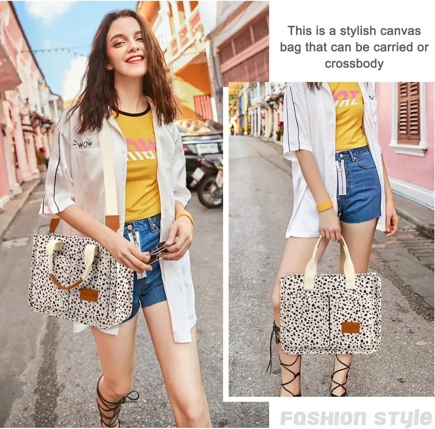 Custom Bag Custom Canvas Tote Bag For Women With Pockets Crossbody Bag Tote Shoulder Handbags Casual Work Bags Everything Tote