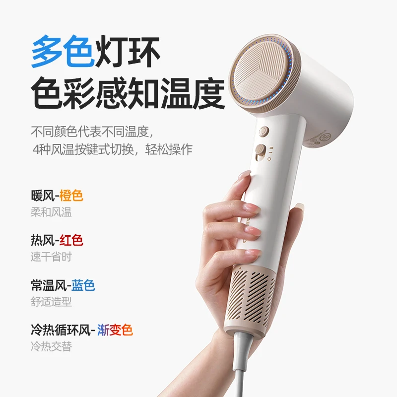 220V Ionic Hair Dryer with Powerful High-Speed Fan, Low Noise and Hair Protection, Perfect for Home Use