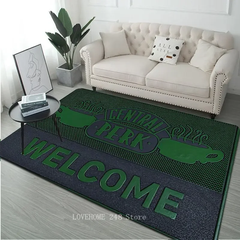 Central Perk Friends Floor Carpet Rectangle Anti-slip Home Soft Badmat Front Door Indoor Outdoor Mat Modern Home Decor