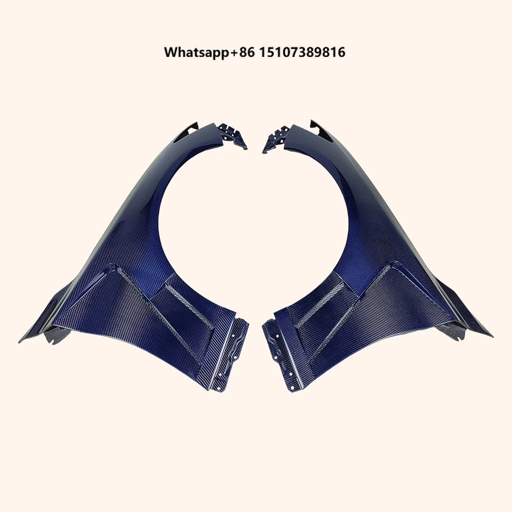 For Q50 V37 Sedan 4 Door 13-24 KZ Style Blue Carbon Vented Front Fender