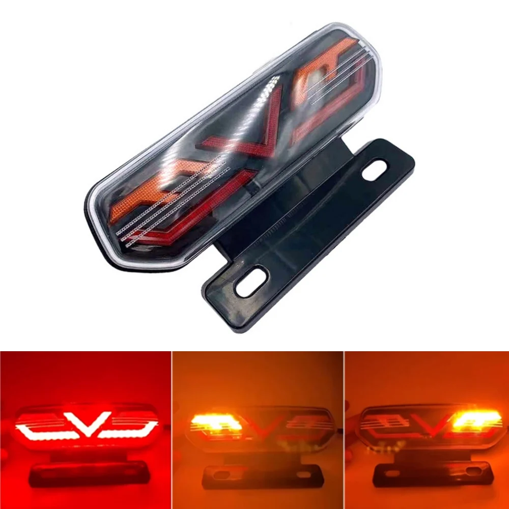 1pc 12v motocicleta traseira turn signal luzes parar cauda led luz de freio aviso da lâmpada