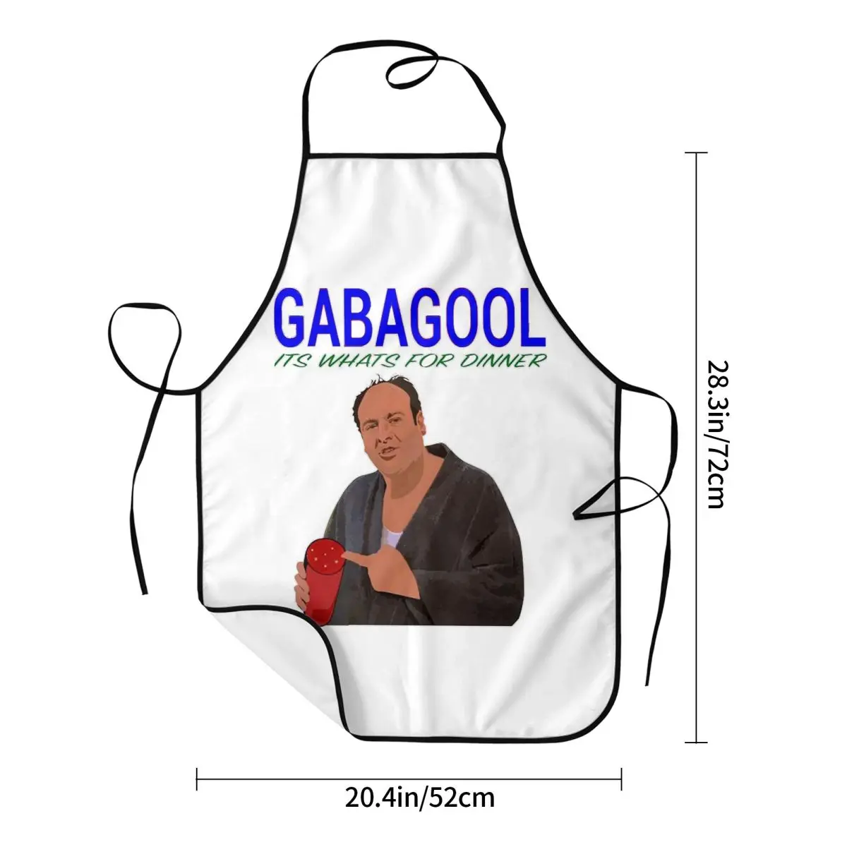 Gabagool Apron Chef Cooking Baking Tablier Waterproof Bib Kitchen Cleaning Pinafore for Women Men Painting