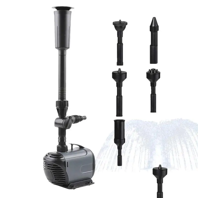 

Portable Submersible Pump For Pond Outdoor Fountain Pump With 3 Nozzles Aquarium Pond Pump Set Garden Pond Waterfall Helper